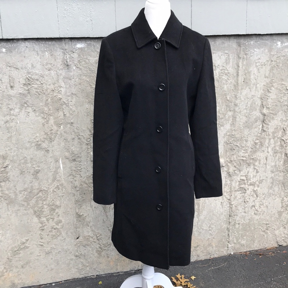 Vintage LL Bean Cashmere Long Jacket- Black